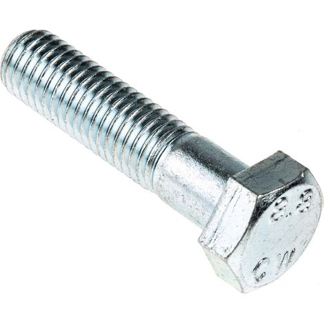 Vis à tête hexagonale, Acier Passivé, zinc, M12 x 50mm ( Prix pour Boîte de 25 )
