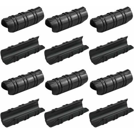 12pcs 25mm Greenhouse Clips, High Temperature Resistant, Durable and Easy to Use for Securing Greenhouse Tarps, Garden Tarps and Garden Tarps, Black. (1/4)