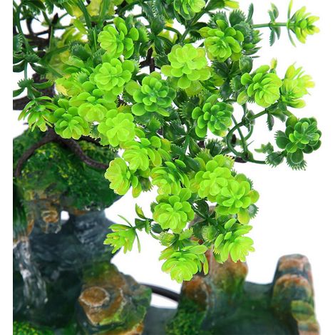 [Fontaine de bureau décorative] + [Fountain Care] + [FSW19] + [Jardin zen miniature avec cascade, brumisateur, pompe et bassin pour plantes ou poissons, résine synthétique durable] (1/4)