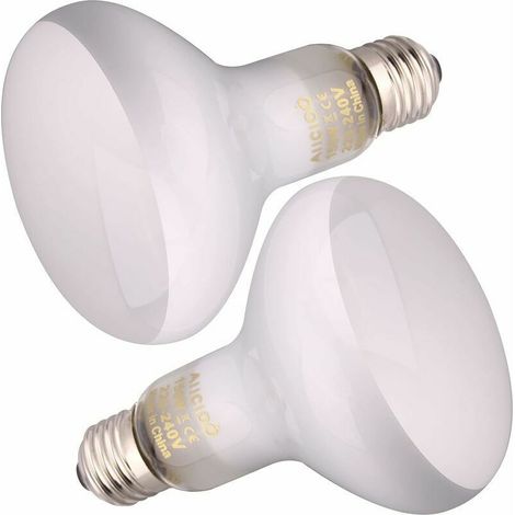 Wärmelampe – Wärmelampe für Haustiere für Reptilien und Amphibien, 100 W, 2er-Pack, White (1/4)