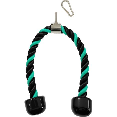 Accessoires de câble de corde de triceps pour la salle de gym à domicile, corde triceps de 68,6 cm pour fixation du système de poulie, LAT tirer vers le bas, accessoires de machine à câble, remise en (1/5)