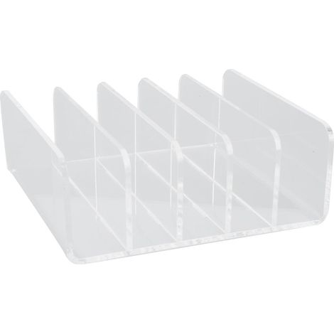 Organisateur de Fichiers de Bureau en Acrylique Transparent Trieur de Documents de Bureau à 5 Compartiments pour l'école à Domicile (1/5)