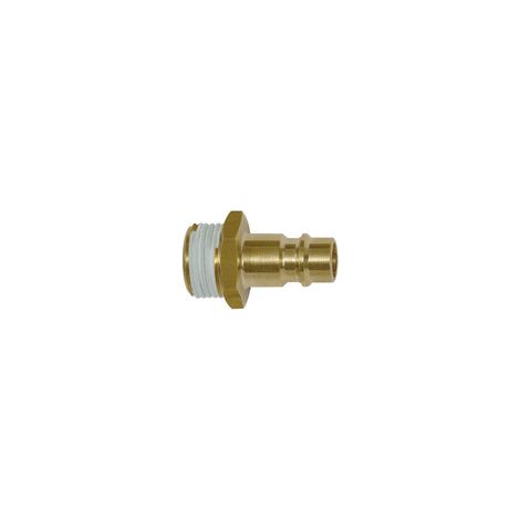 Riegler Nippel, NW 7,2 - 7,8, Messing blank, G 3/8 AG Gewindebeschichtung