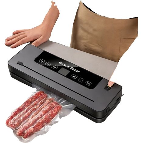Machine de mise sous vide, plastique ABS, 15,4 x 6,5 x 4,0 pouces, puissance de 100W, tension de 220V-240V, 6 modes de fonctionnement (1/5)