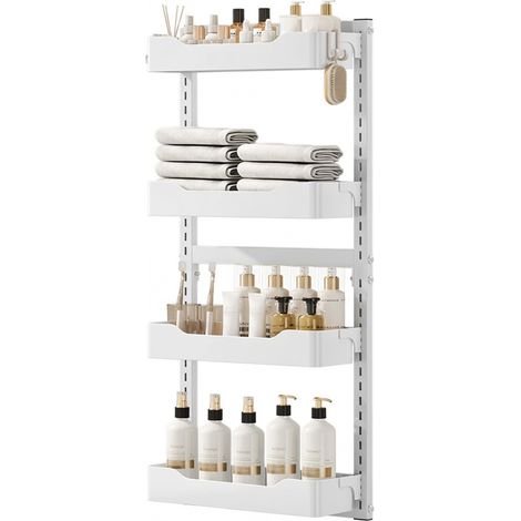 Étagère de rangement de salle de bain blanc modèle 6