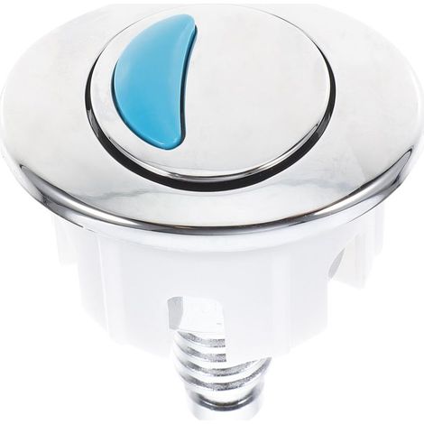 Bouton de Chasse D’eau Ovale Argenté en Abs pour Toilettes (1/5)
