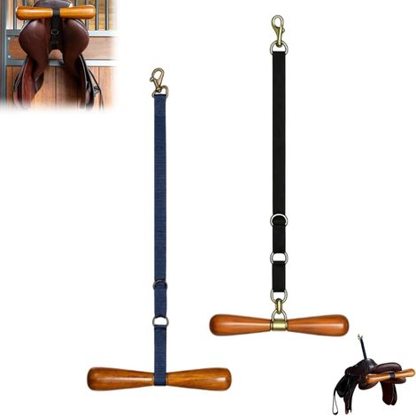 Porte-selle mural en forme de T, portable, avec sangle de support en T, réglable et mural, pour selles western et anglaises, idéal pour l'écurie, la maison ou le van à chevaux. (mix)