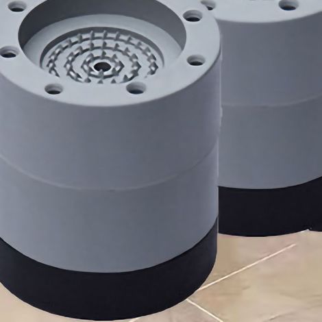 Fußmatte für Waschmaschinen, stoßdämpfend, aus Harzfaser-PVC, erhöht die Waschmaschine um 6 cm/2,4 Zoll. (1/5)