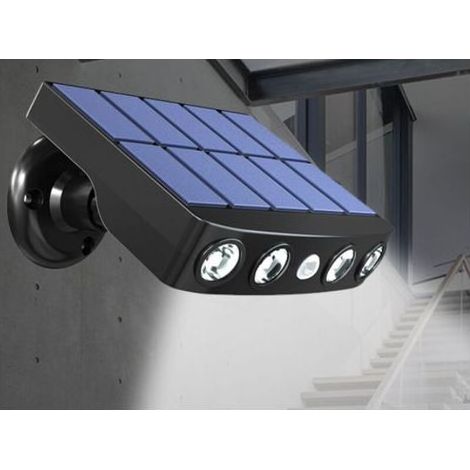 Lntyq Lampe solaire d'extérieur étanche et réglable avec détecteur de détection humaine, panneaux à charge rapide de haute qualité, 5V 300MA(14113cm) (1/4)