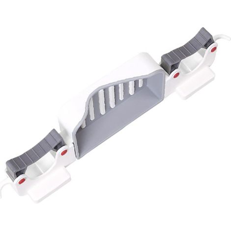 Porte-savon 3 en 1 pour balai et serpillière, fixation murale, crochet, égouttoir, porte-savon, porte-balai, porte-cartes pour cuisine et toilettes, blanc, taille unique (1/5)