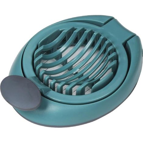 Egg slicer, strawberry slicer with stainless steel wire, multifunctional egg slicer for even slicing of boiled eggs, ham, banana, kiwi and (1/5)