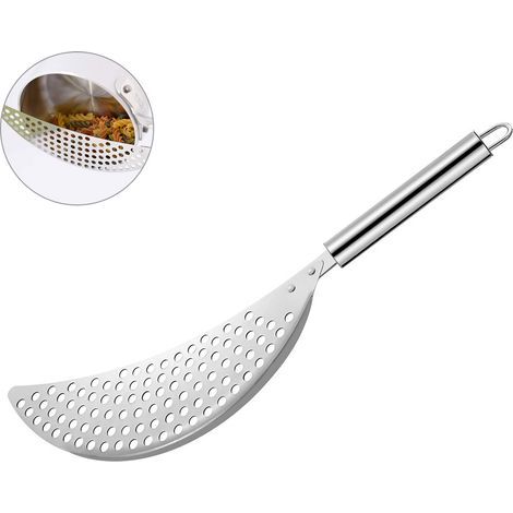 Passoire en inox avec manche, égouttoir à légumes, ustensile de cuisine pour filtrer l'eau (1/5)