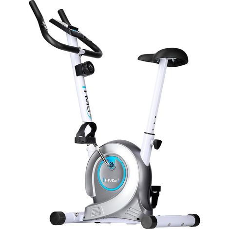 Magnetisches Heimtrainer-Fahrrad, weiß, einstellbarer Widerstand