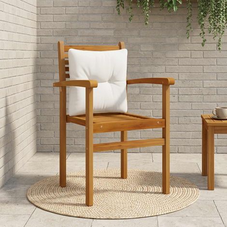 vidaXL Cojín de respaldo PUTTEN 100% Poliéster Blanco 40 x 40 x 10 cm (1/5)