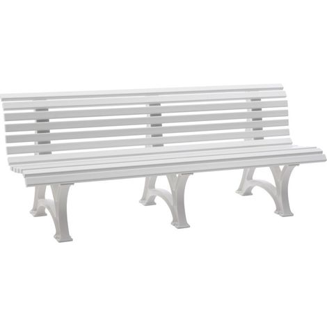 Gartenbank BORKUM 4-Sitzer Länge 2000 mm, weiß