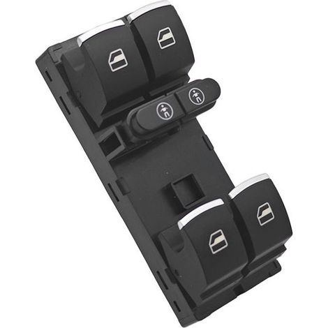 Der Hauptfensterheberschalter 7P6959857, kompatibel mit dem Volkswagen Touareg 2011-2014, steuert das Heben und Senken aller elektrischen Fenster im Fahrzeug. (1/4)