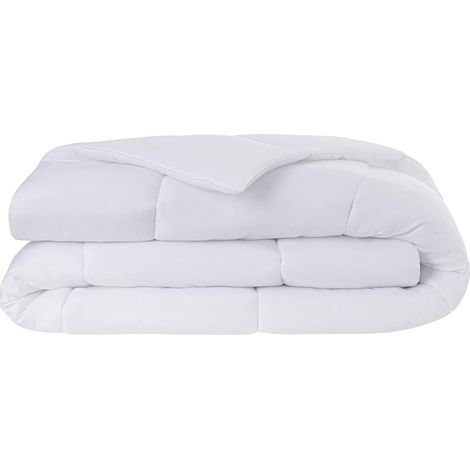 Todocama - Piumino trapuntato in fibra antiacaro, autunno-inverno, 300 g/m², colore bianco (tutte le misure disponibili) (letto 80/90-150 x 220 cm) (1/3)