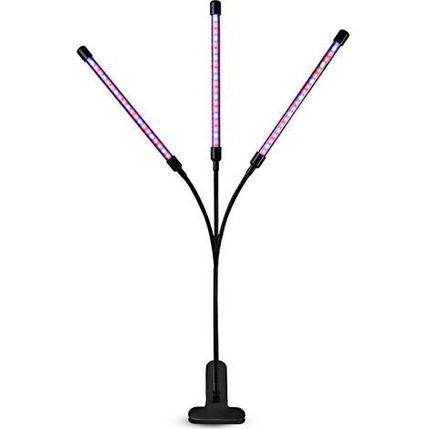 Lampe de croissance à 3 têtes, 60 LED, allumage/extinction automatique, verte-AquaForge (1/5)