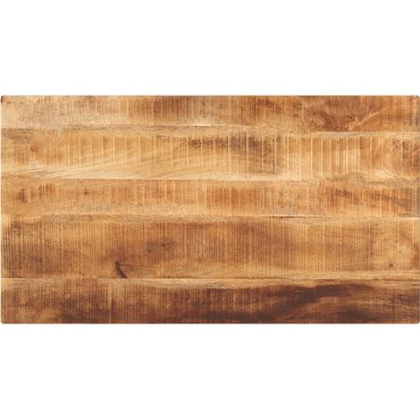 Tischplatte 100x70x2,5 cm Rechteckig Raues Massivholz Mango