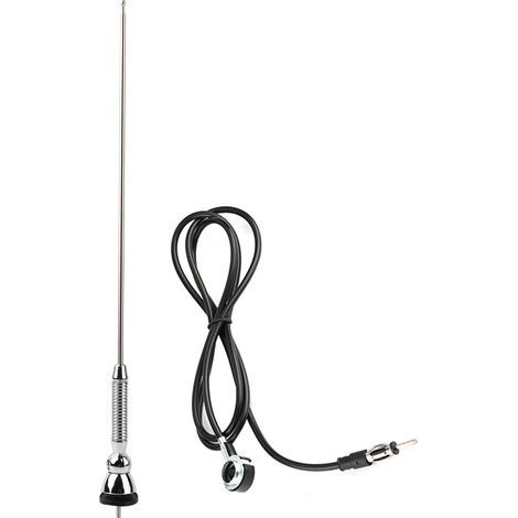 Antena de radio AM/FM universal de 18,5" para techo o guardabarros de coche, con giro de 180°.