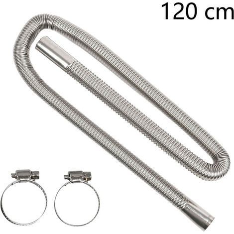 120 cm Abgasrohr für Stromaggregat, Edelstahl-Abgasrohr, Zusatzheizung. (1/5)