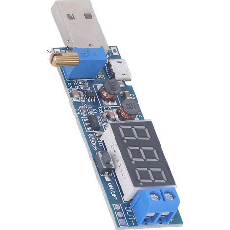USB-Spannungsreglermodul (Abwärts-/Aufwärtswandler), DC 3,5–12 V auf DC 1,2–24 V, einstellbares Netzteilmodul (1/5)