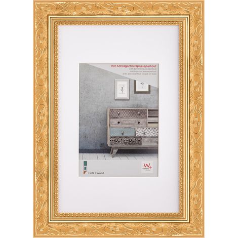 walther design Marco de fotos barroco de madera, 30 x 40 cm, dorado, CR040G