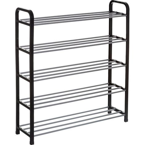 Schuhschrank, Bücherregal, Schuhregal, Schwarz