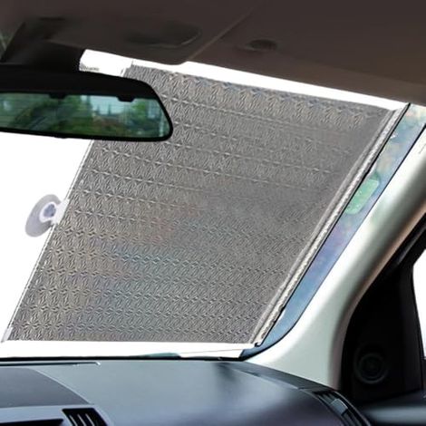 Pare-soleil rétractable pour pare-brise de voiture 1 pare-soleil rétractable pour pare-brise de voiture, bloque efficacement la lumière du soleil et la chaleur (1/5)