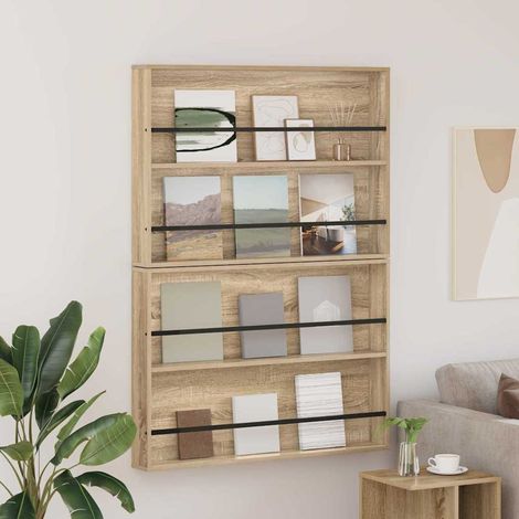 Magazinregal 2 pcs Sonoma-Eiche 100 x 12 x 70 cm Holzwerkstoff