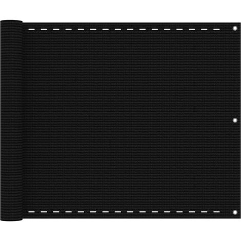 Écran de balcon brise pare vue protection confidentialité 75 x 300 cm PEHD noir