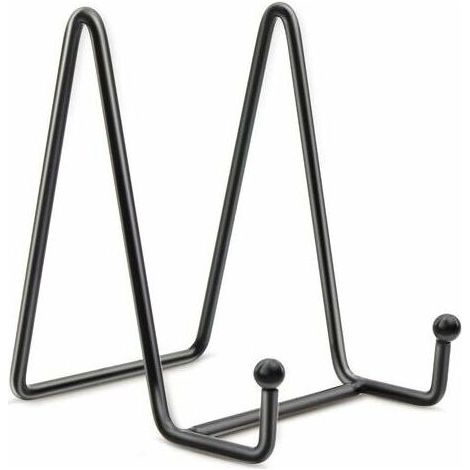 (4.5"), piastra espositore nero Staffe in ferro espositori per telai, Staffe di metallo per foto, piatti decorativi e d'arte della tabella (1/5)
