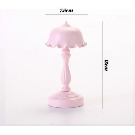 Lampe De Chevet - Led Rechargeable Usb - Design Vintage - Rose - 18 X 7 5 Cm - 1 Unite (1/5)