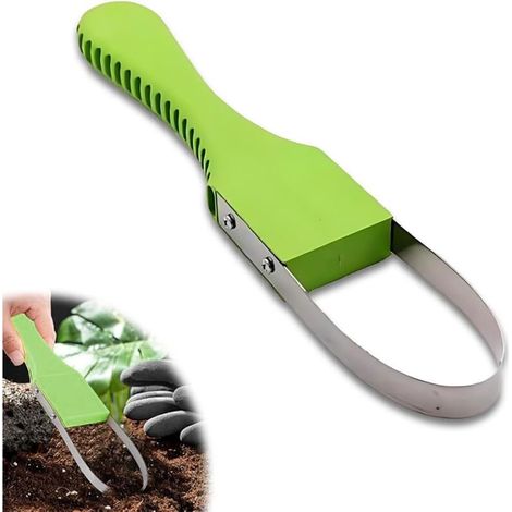 CSPARKV 1 Pièce Grattoir de Jardin Désherbeur à Main en Acier Inoxydable Désherbeur Manuel Outil de Désherbage en Acier Inoxydable Weeder de Jardin pour Désherber Votre Jardin Creuser (1/5)