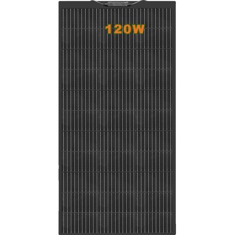 Panneau Solaire, Design Flexible, Rendement Élevé, 120W Noir (1/2)