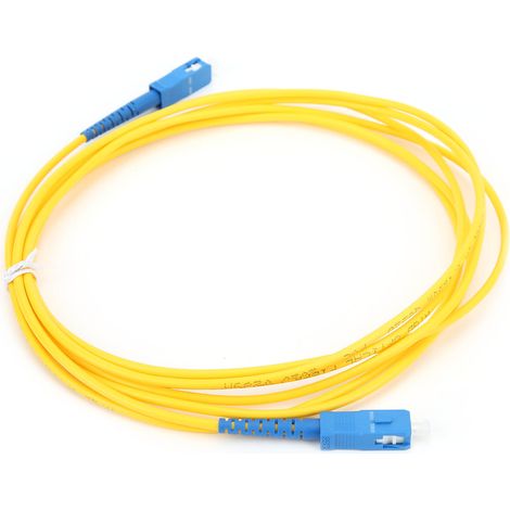 Câble fibre optique SC/UPC-SC/UPC monomode 3 m, cordon de brassage PVC 3,0 mm, jarretière SM, faible perte, connexion rapide (1/5)