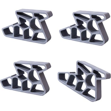 Cales de porte - Sécurité des fenêtres - Usage domestique - Antidérapantes - Lot de 4 - Gris (1/5)