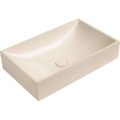 Sapho - Lavabo sobre encimera, 58x36 cm, sin rebosadero, beige AR472 (1/5)