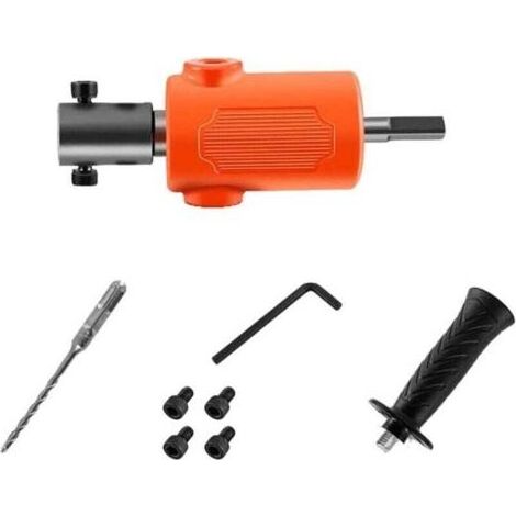 Convertisseur de perceuse Adaptateur professionnel de perceuse électrique vers marteau Outil de burinage Accessoires pour marteau électrique Clé Perceuse à main Entraînement fixe (1/4)