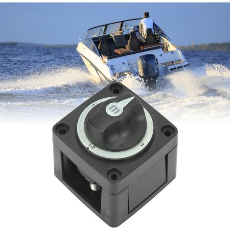 300A Batterie-Stromtrennschalter für Wohnmobile/Yachten Blue Ocean 6007200 (M-Serie) Vier-Positionen-Batterieschalter AUS-1-2-1+2 und 3 Wahlschalteranschlüsse (YC102070-BK6007) (1/5)