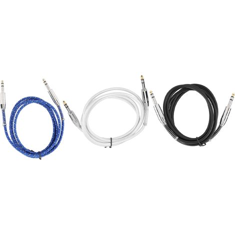 Câble audio blindé pour guitare électrique 1.8m, 3 pièces de 6,35mm mâle-mâle pour voiture (1/5)