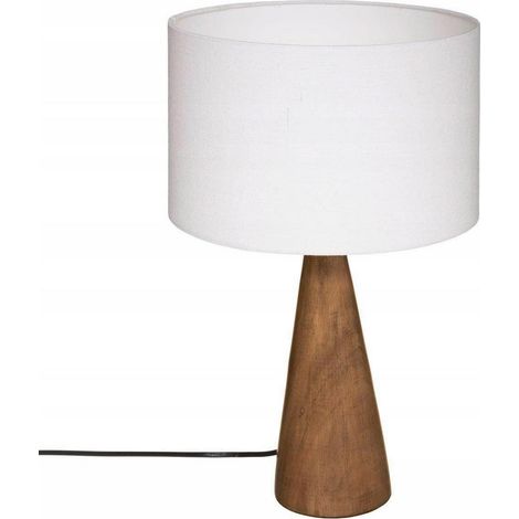 Leuchte Aina  - Holz und weiß H. 46 cm - Atmosphera