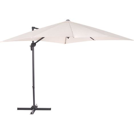 Ombrellone da giardino beige/grigio scuro 250 x 250 x 235 cm Monza (1/5)