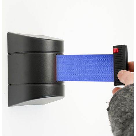 Tendinastro da Parete 10 m con Clip di Chiusura Nastro Blu (1/5)