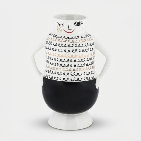 Vaso decorativo in ceramica da arredo Elicriso (1/2)