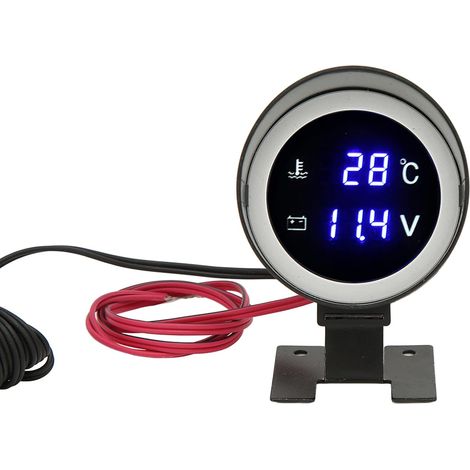 Medidor digital de temperatura del agua, voltímetro con retroiluminación azul de 9 V-36 V, indicador digital de temperatura del agua para coche, motocicleta y ATV. (1/5)