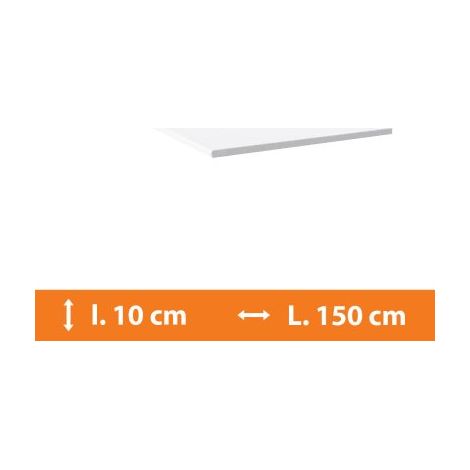 Direct Fenêtres – Plat en PVC blanc 150cm – Seuil de fenêtre pour fenêtres et portes – Épaisseur 2.5mm – Traitement anti UV
