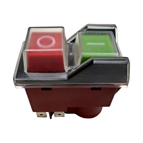 JIABEN JB03-14/2-2 Elektromagnetischer Drucktastenschalter 250V 18A 4Pin Schalter für Gartenhäcksler uvm (1/5)