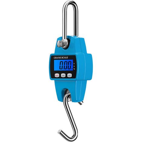 300Kg/50G Balance de Grue Électronique Balance de Suspension Numérique Mini Balance de Levage Balance de Crochet Électronique Industrielle pour Bagages Pisciculture Chasse, Bleu (1/5)