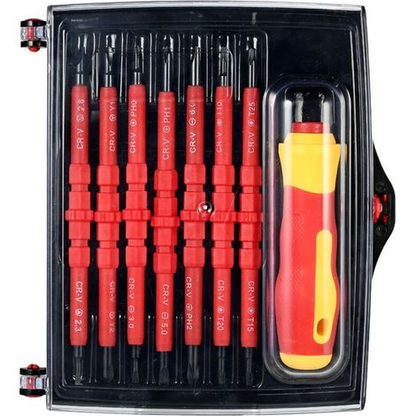 Jeu de tournevis isolés pour électricien domestique (1/5)